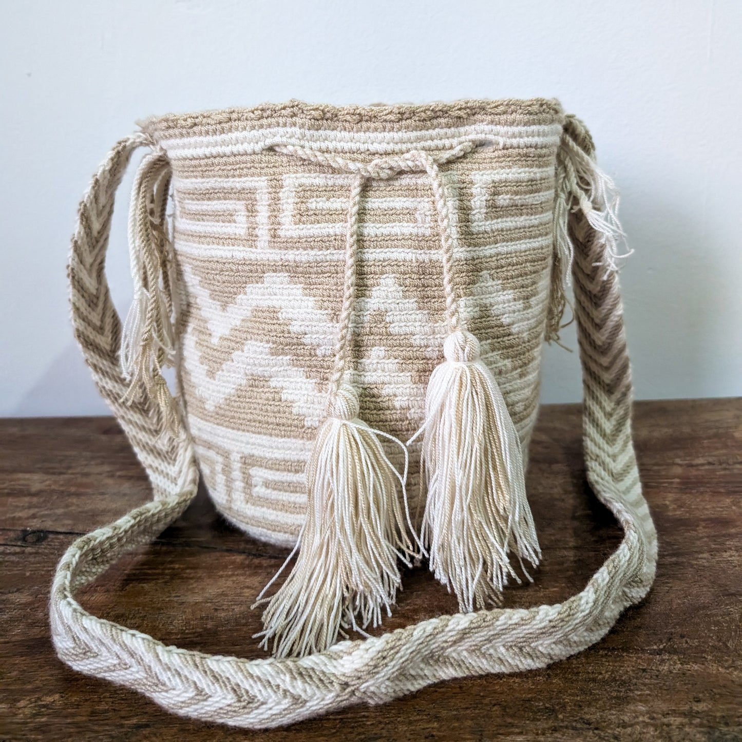 Beige Wayuu Mochila