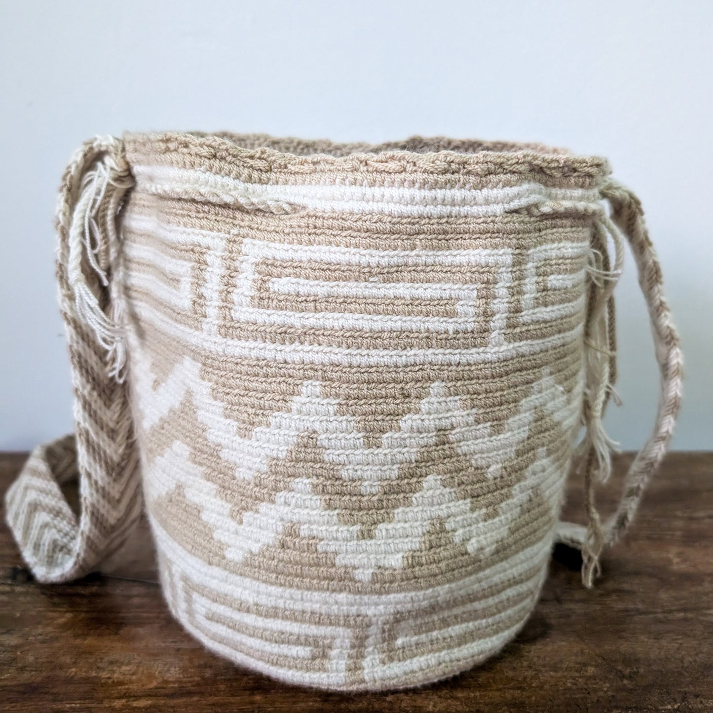 Beige Wayuu Mochila